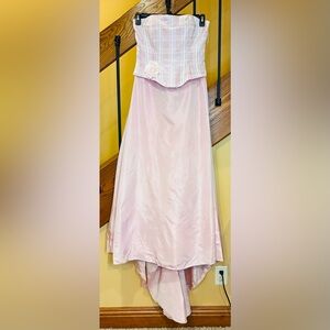 Jessica McClintock For Gunne Sax Pink Formal Dress Sleeveless Train SZ.9/10  USA